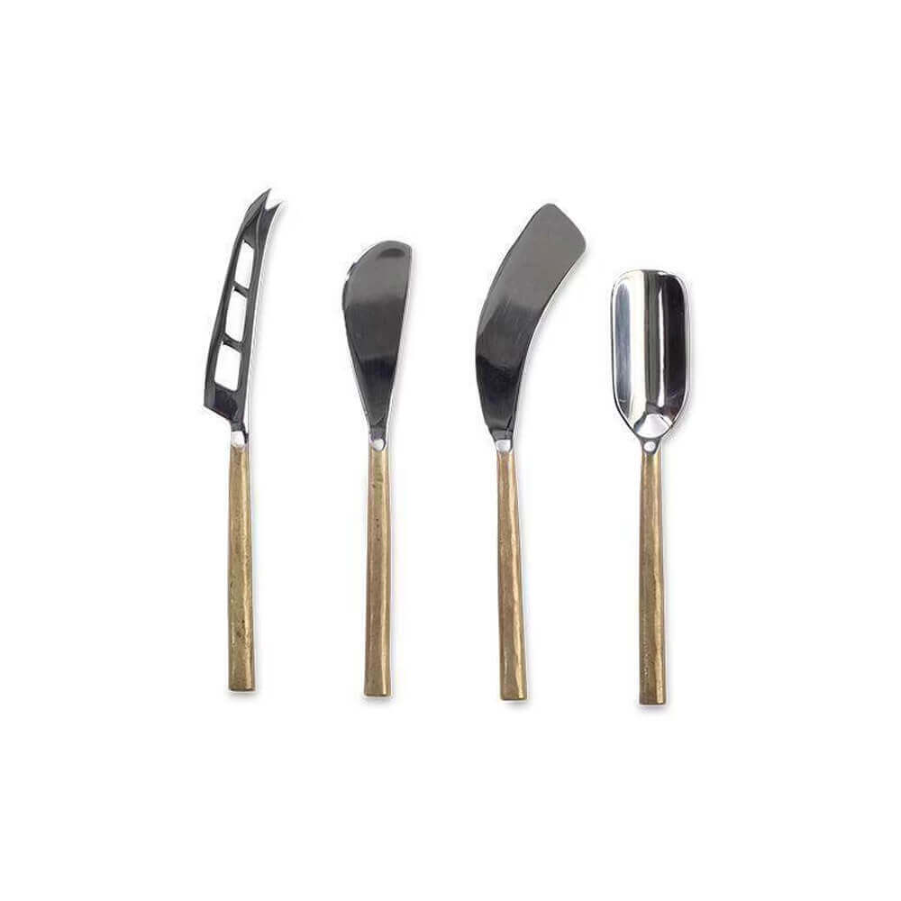 Nkuku Darsa Cheese Knife Set 4 Brushed Gold